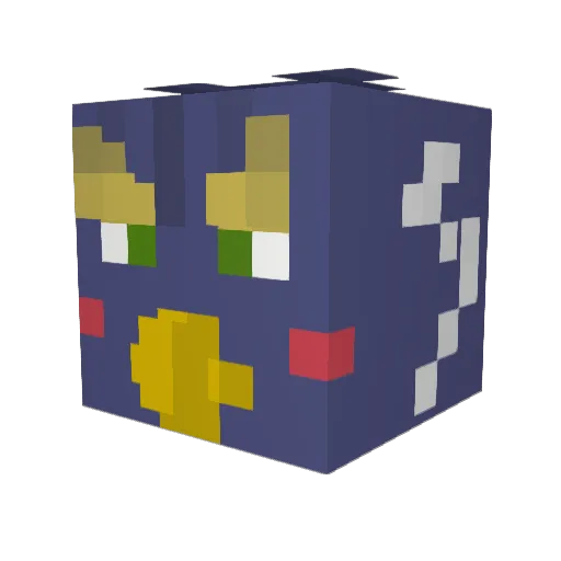 JustaRito77 Minecraft avatar head, 3D render