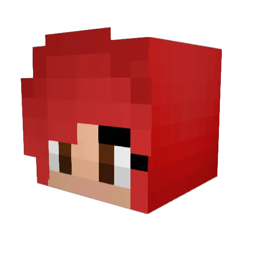 JustaSadBean Minecraft avatar head, 3D render