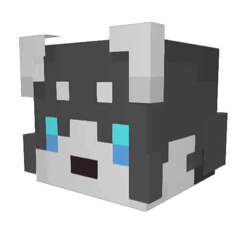 Justa_Wolf2 Minecraft avatar head, 3D render
