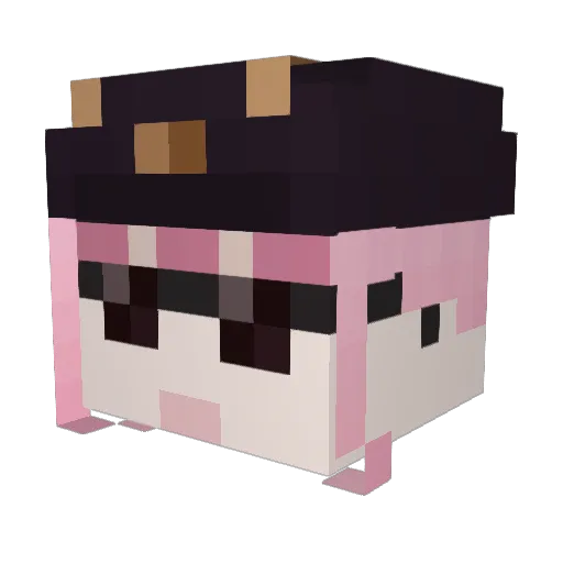 Justabad_Player Minecraft avatar head, 3D render
