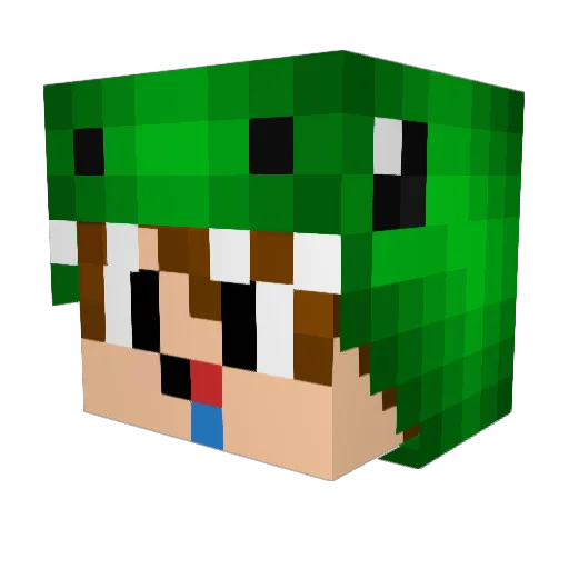 Justad118 Minecraft avatar head, 3D render