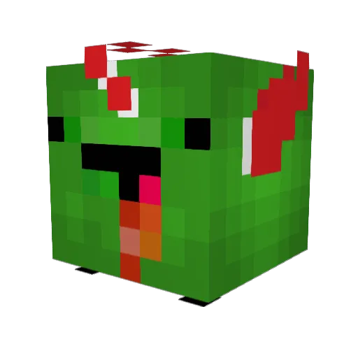 Justaqii Minecraft avatar head, 3D render