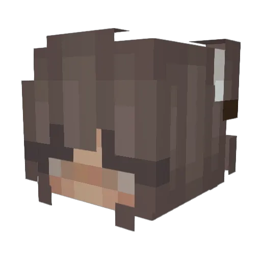 Justarand0m Minecraft avatar head, 3D render