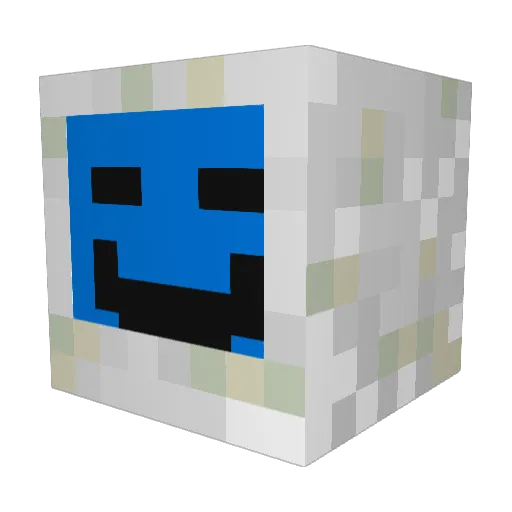 Justaterrarian Minecraft avatar head, 3D render