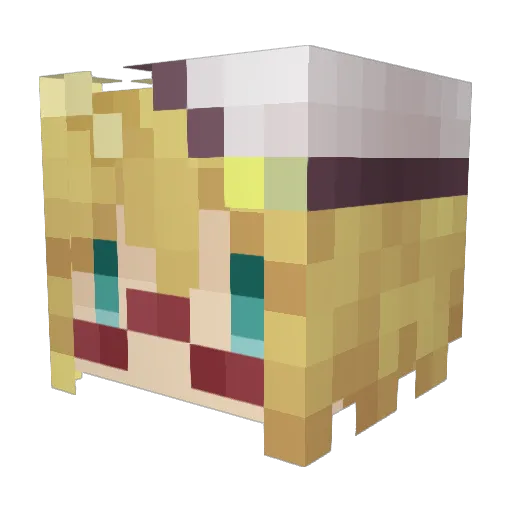 Justaway2381 Minecraft avatar head, 3D render