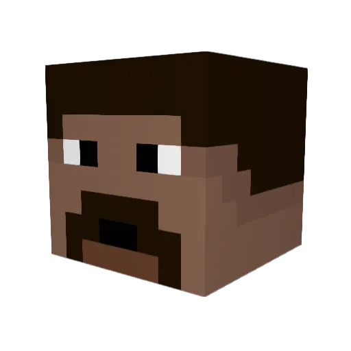 Justch101 Minecraft avatar head, 3D render