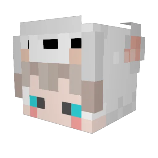 Justchrys Minecraft avatar head, 3D render