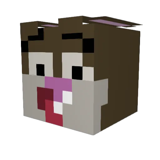 Justdas Minecraft avatar head, 3D render