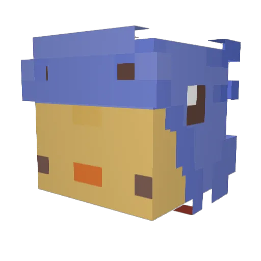 Justducky2407 Minecraft avatar head, 3D render