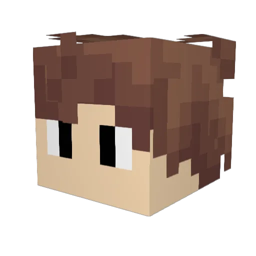 Juster212 Minecraft avatar head, 3D render