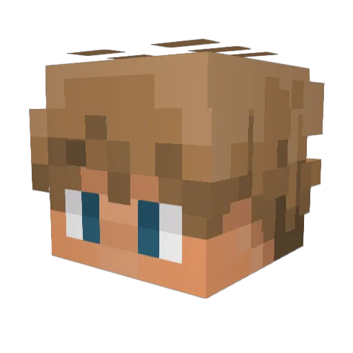Justere Minecraft avatar head, 3D render