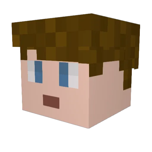 Justex_YT Minecraft avatar head, 3D render
