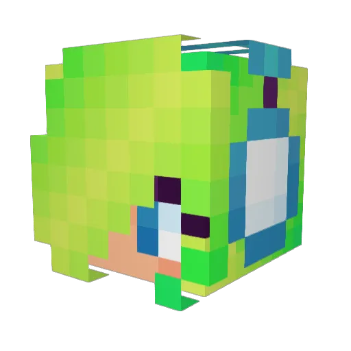 Justezz_ Minecraft avatar head, 3D render