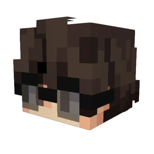 Justheimer Minecraft avatar head, 3D render