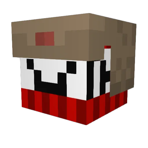 Justi2000GHG Minecraft avatar head, 3D render