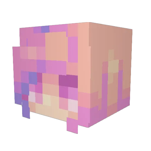 Justi69 Minecraft avatar head, 3D render