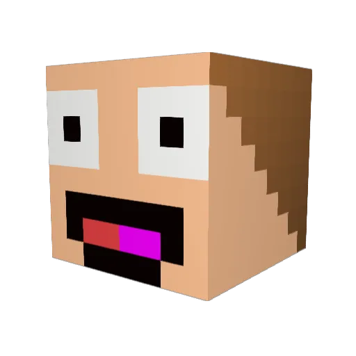 Justice_s Minecraft avatar head, 3D render
