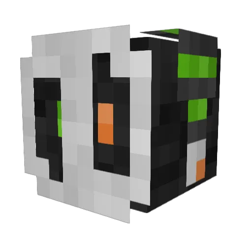 JustifiedJester Minecraft avatar head, 3D render