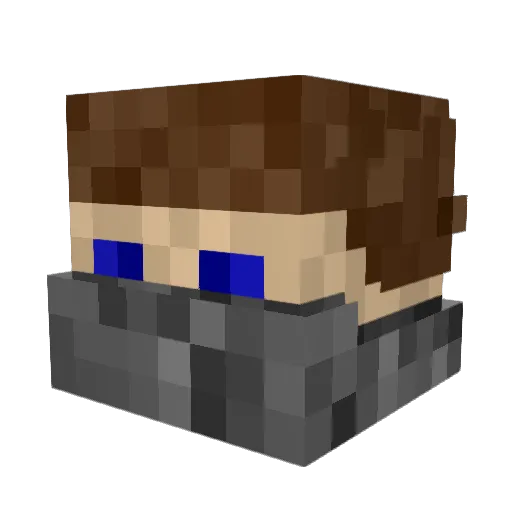 Justify0182 Minecraft avatar head, 3D render