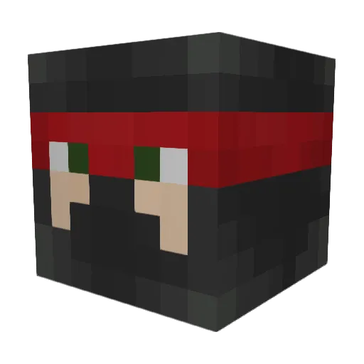 Justify458 Minecraft avatar head, 3D render