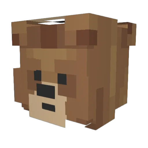 Justiie Minecraft avatar head, 3D render