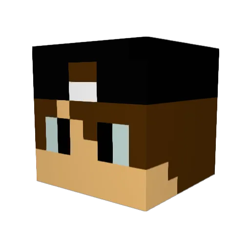Justin05069 Minecraft avatar head, 3D render