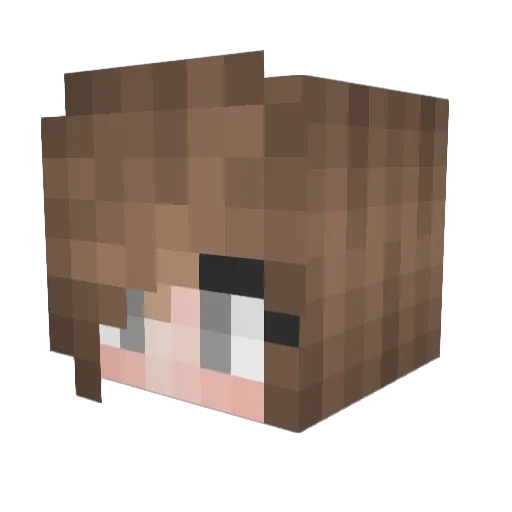 Justin16JB Minecraft avatar head, 3D render