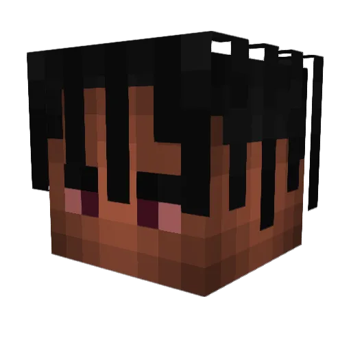 Justin187er Minecraft avatar head, 3D render
