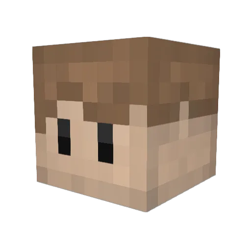 Justin4551 Minecraft avatar head, 3D render