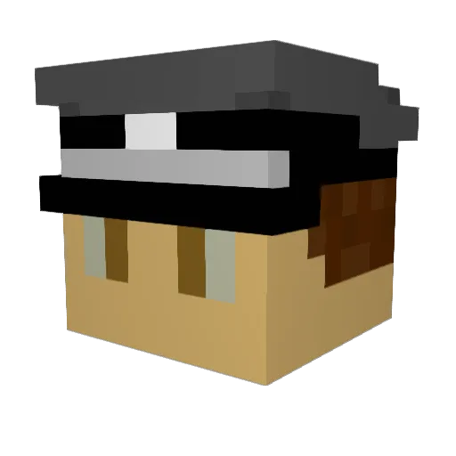 Justin639 Minecraft avatar head, 3D render