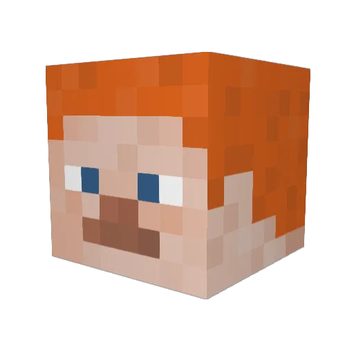 Justin88888 Minecraft avatar head, 3D render