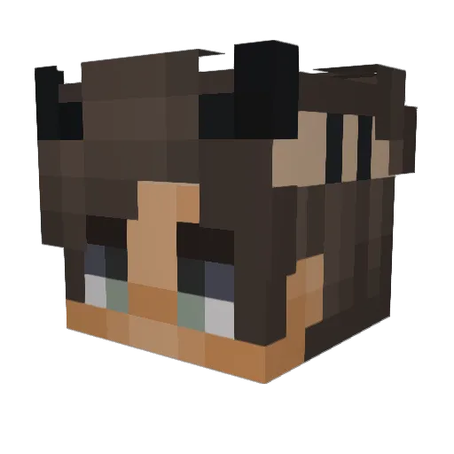 JustinBrandon22 Minecraft avatar head, 3D render
