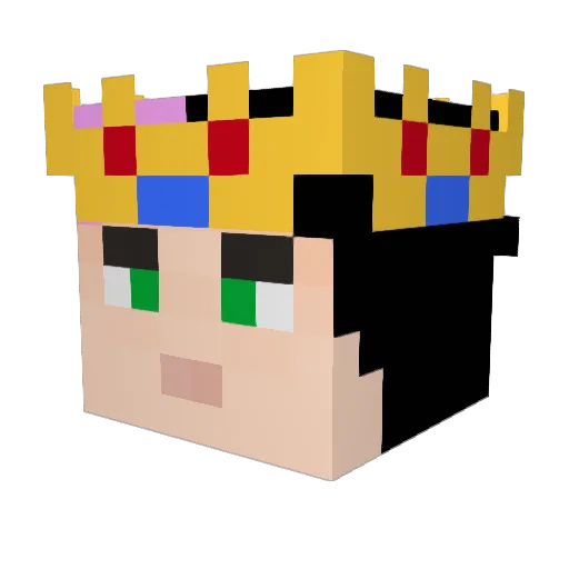 JustinCharles Minecraft avatar head, 3D render