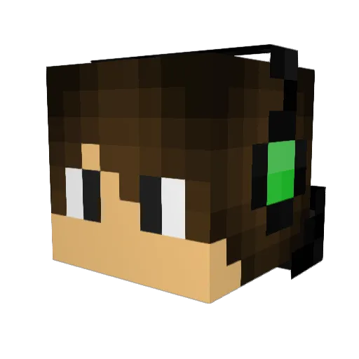 JustinD21 Minecraft avatar head, 3D render