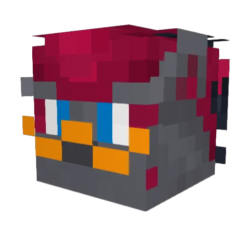 JustinE326 Minecraft avatar head, 3D render