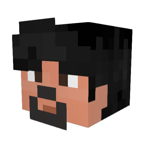 JustinJolo Minecraft avatar head, 3D render