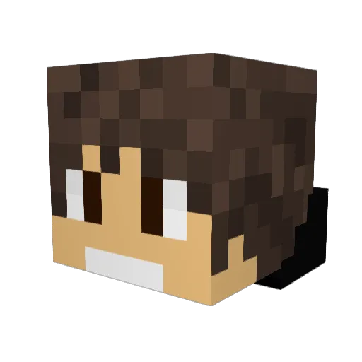 JustinKing99 Minecraft avatar head, 3D render