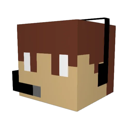 JustinRandall Minecraft avatar head, 3D render