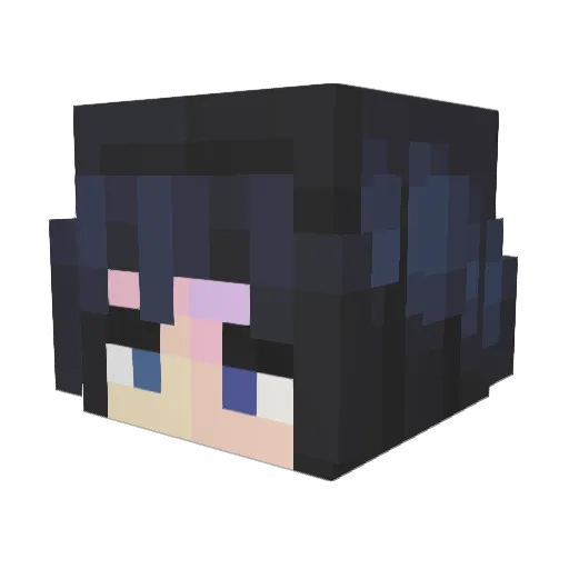 JustinYk Minecraft avatar head, 3D render