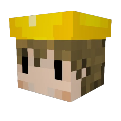 Justin_11111 Minecraft avatar head, 3D render