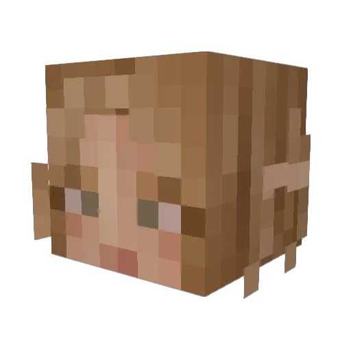 Justin_Zewski Minecraft avatar head, 3D render