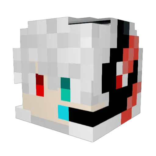 Justin_wu233 Minecraft avatar head, 3D render