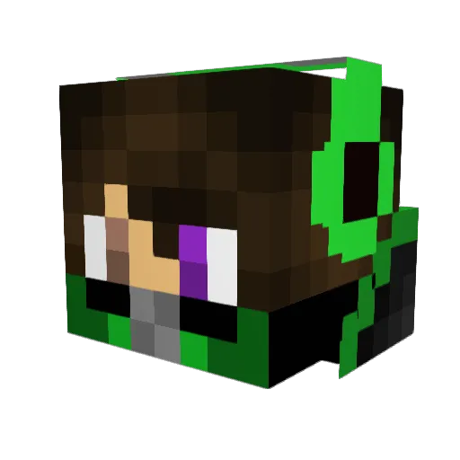 Justinder Minecraft avatar head, 3D render