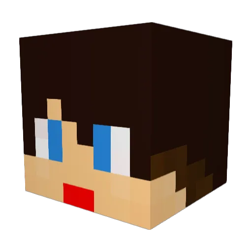 Justine3839 Minecraft avatar head, 3D render