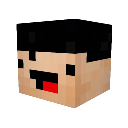 JustineDoesMC Minecraft avatar head, 3D render