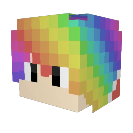 Justine_07 Minecraft avatar head, 3D render