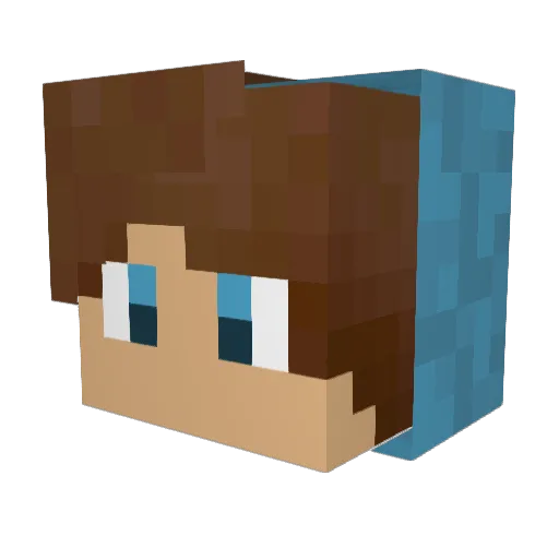 Justinlebg Minecraft avatar head, 3D render