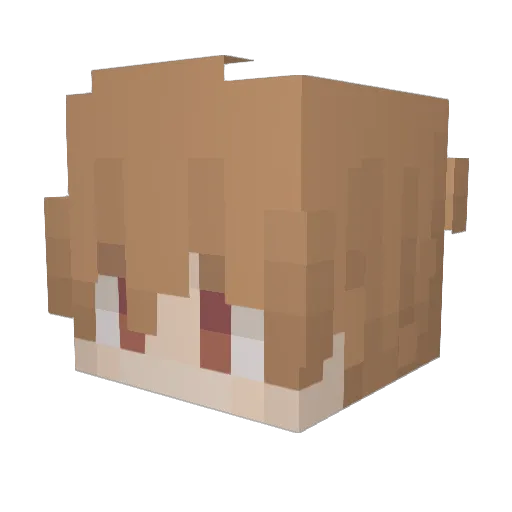 Justinpetitzizi Minecraft avatar head, 3D render