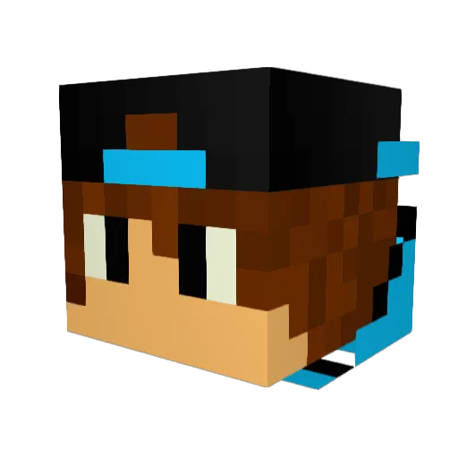 Justinus_ Minecraft avatar head, 3D render