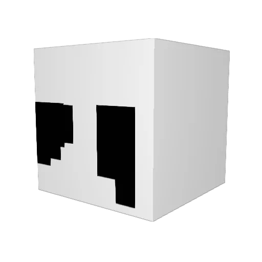 Justinwillia Minecraft avatar head, 3D render